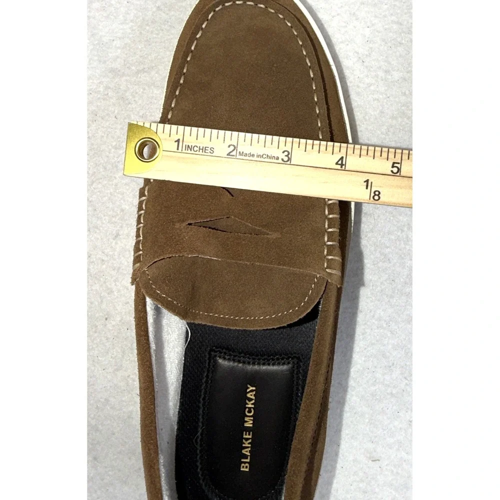 Blake McKay Ashland‎ Mens Penny Loafers Size 11.5 Brown Suede Slip On Shoes